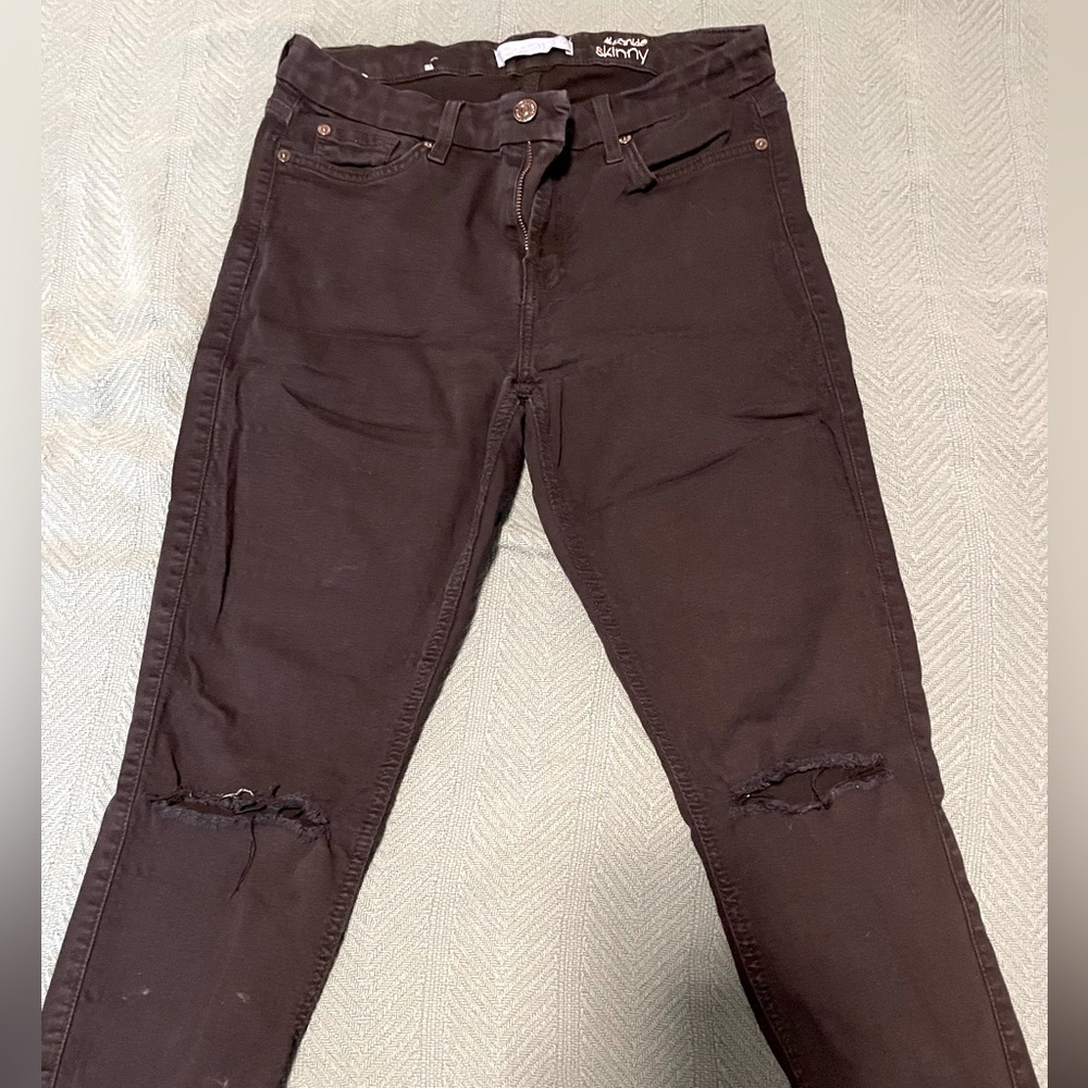 7 for all mankind Ankle skinny black jeans